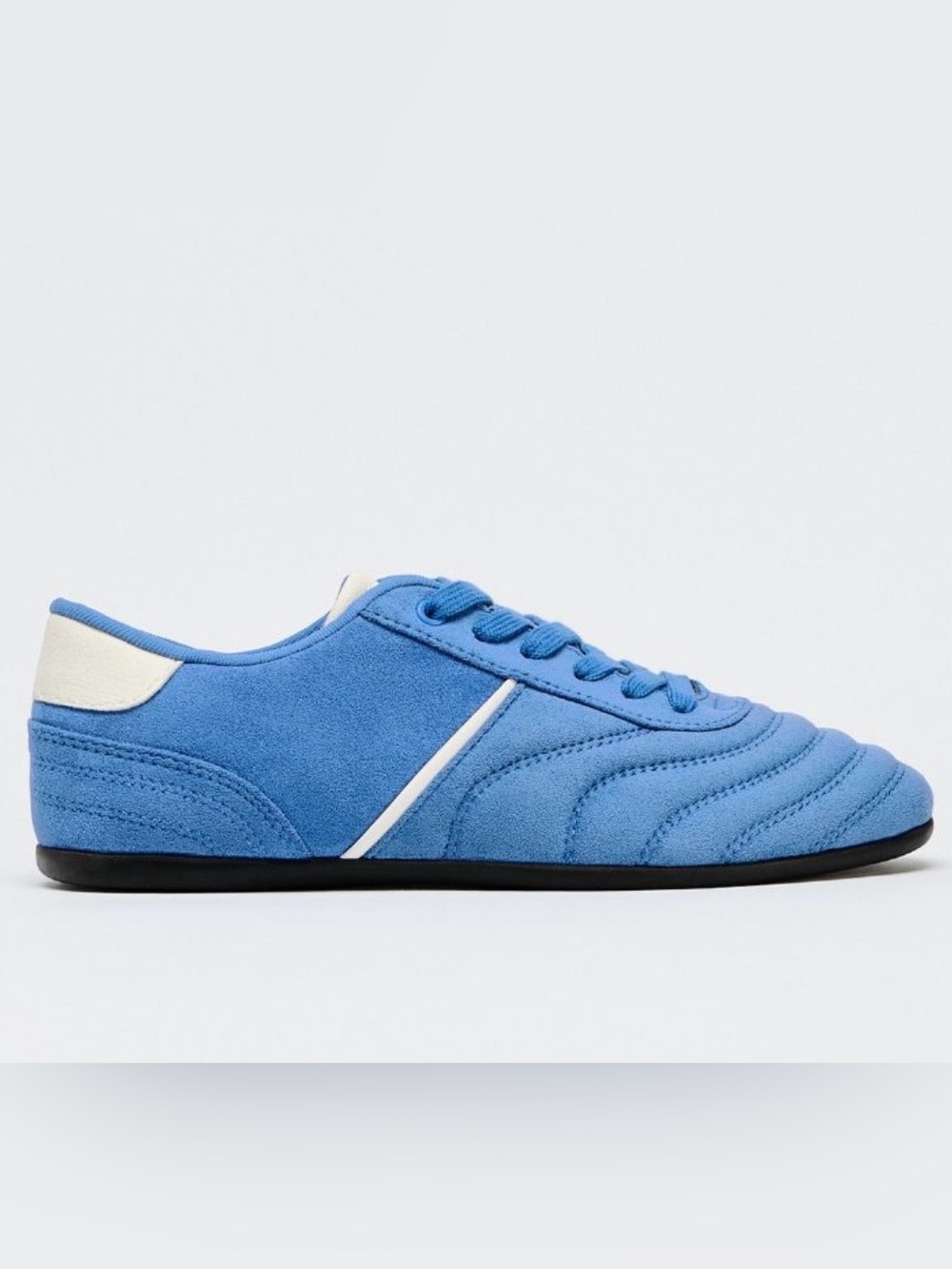 Zara Light Blue Sneakers with White Tongue